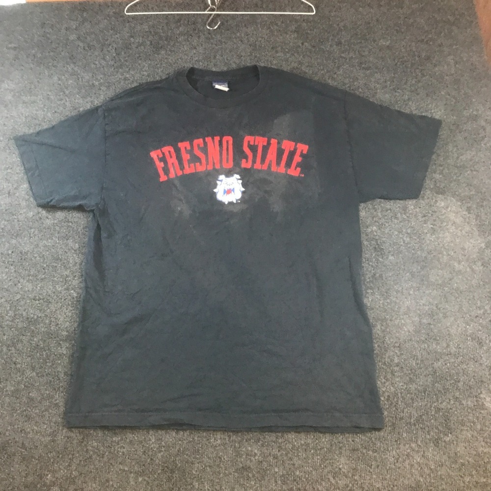 Fresno State Bulldogs T-Shirt Men Large Black Champs Sports NCAA Football Cotton